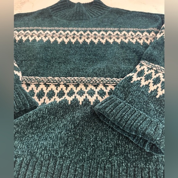 Super soft velvet emerald green sweater Christian Siriano New York Size:Large - Picture 2 of 6